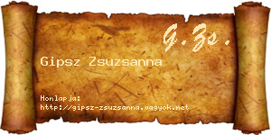 Gipsz Zsuzsanna névjegykártya